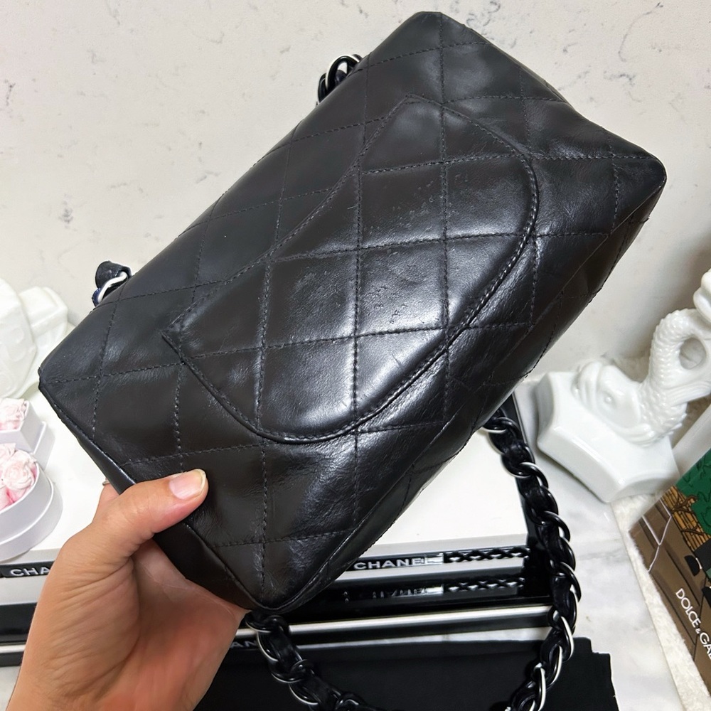 Authentic Chanel RARE Limited Ed. Medium Black & White Classic Single Flap Bag - Picture 12 of 16